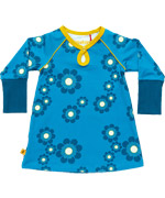 Albababy lovely blue baby dress with retro flowers
