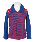 Froy & Dind cool geprint hemd in rood en blauw