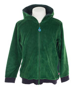 Froy & Dind cool velvet hoodie in dark green