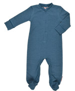 Baba Babywear super cute footed playsuit in blue denim