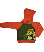 Baba Babywear super coole trui met kap en boze tijger