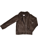 Baba Babywear amazing zipped jacket in chocolate brown velour